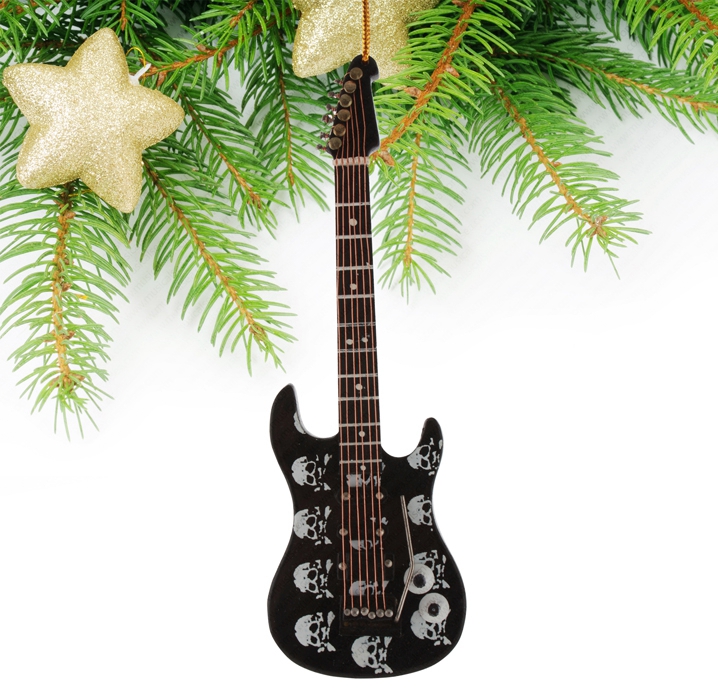 Miniature Skull-and-bones Symbol Guitar-TEG1